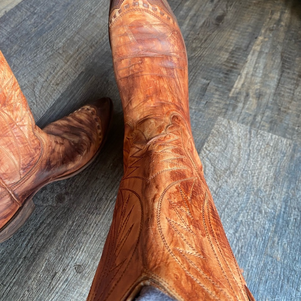 Rare Nocona Leather Cowboy Western Pointy Boots Womens 6 B - Picture 15 of 16